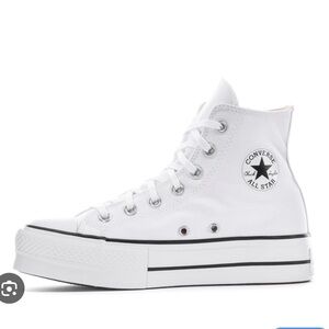 SOLD Women's Converse All Star Platform High Top Sz 8 White & Black